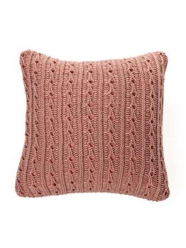 Dalida pink knit decorative cushion