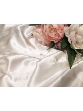 美杜莎全真丝素色米白枕套