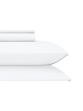 Jubilee Cotton Sateen 4-PC Sheet Set-WHITE