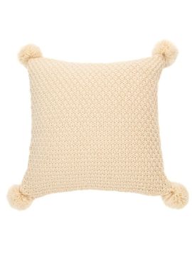Melon knitted cream decorative cushion