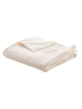 MIGUEL IVORY MUSLIN THROW