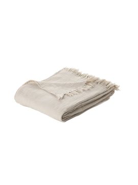 MUSLIN NATURAL TONED THROW